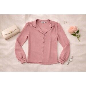 Vintage Lady Manhattan Sheer Pink Blouse | 90s Coquette Balletcore Top 10